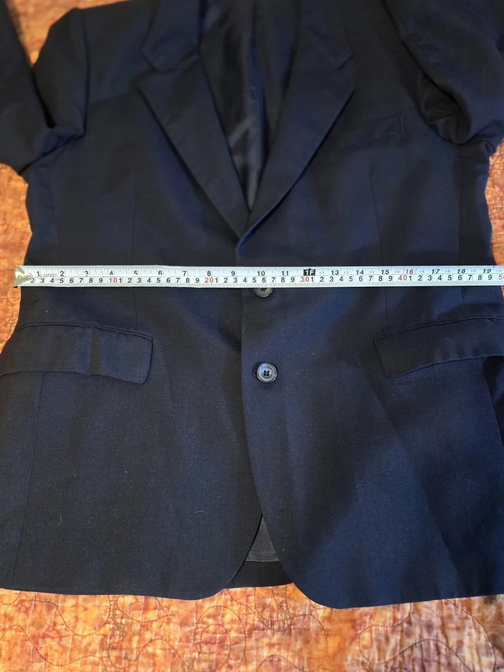 Vintage Yves Saint Laurent Men's Navy Single-Breasted Blazer